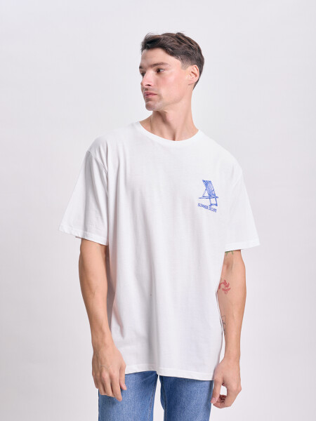 Remera oversize Vacation Blanco