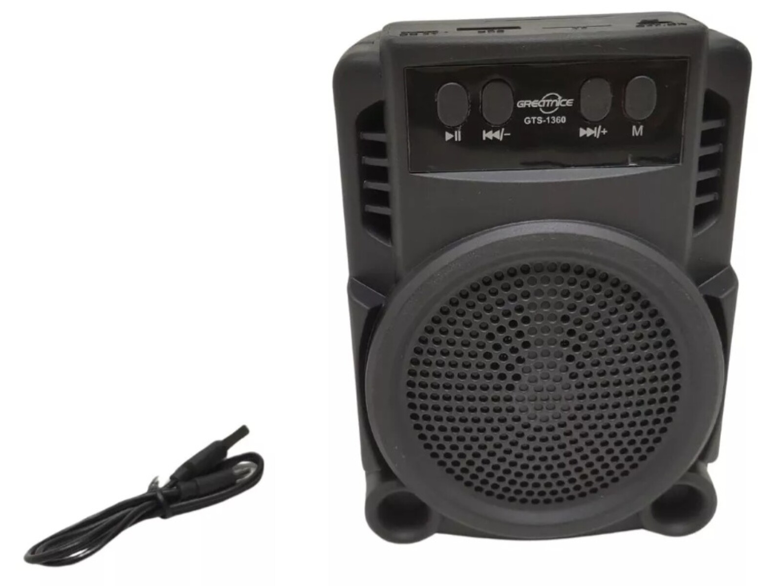 Parlante Bluetooth Con Luz Led De Colores - Negro 