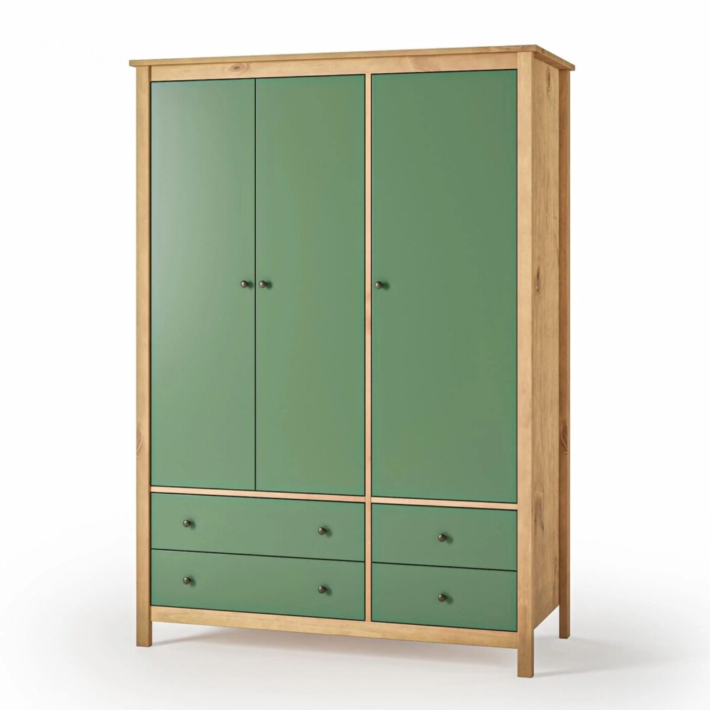 Ropero 3 Puertas 4 Cajones - Mari Verde