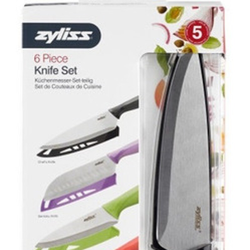 Cuchillas de Acero Inox con Protector Set 6 Unidades Cuchillas de Acero Inox con Protector Set 6 Unidades