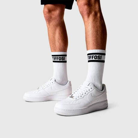 Medias Tiffosi Stripes 114 de Hombre blanco