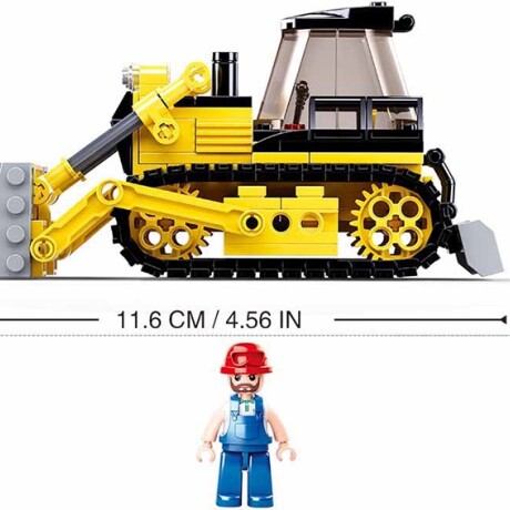 Bulldozer para armar + Figura 231pcs Bulldozer para armar + Figura 231pcs