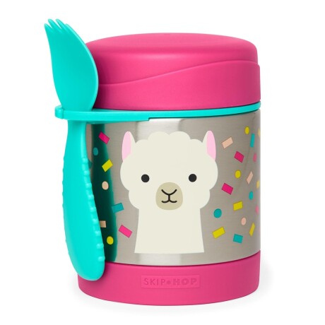 Tupper Térmico Infantil en Acero Inox con Cuchara Skip Hop Llama