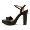 Sandalia Vizzano Mujer Taco 12cm Plataforma 2cm Negro