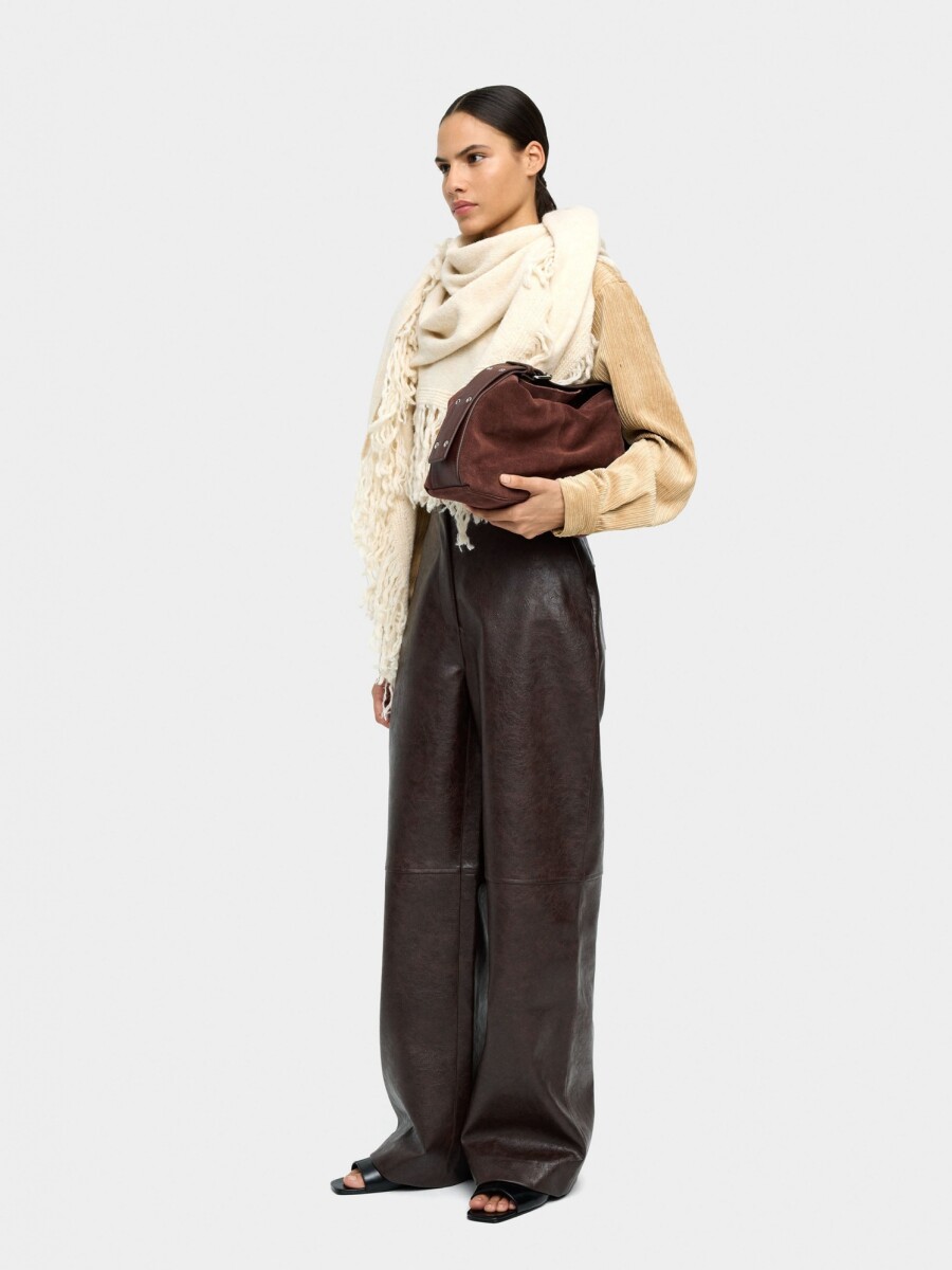 Pantalón Efecto Piel marron