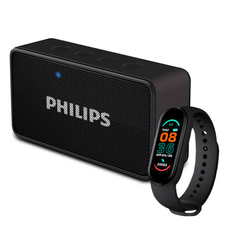Parlante Inalambrico Philips Con Radio Sdbt60bk + Smartwatch Parlante Inalambrico Philips Con Radio Sdbt60bk + Smartwatch