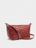 Bolso De Mano Trenzado rojo