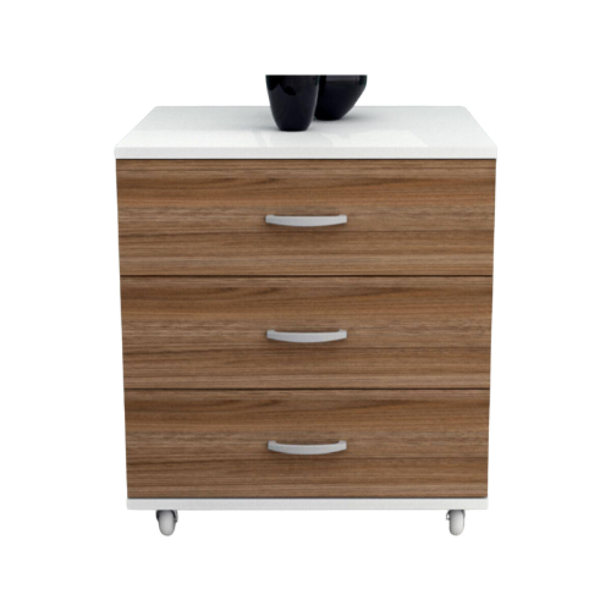 Cajonera Cómoda Nórdico C/ruedas - Blanco 