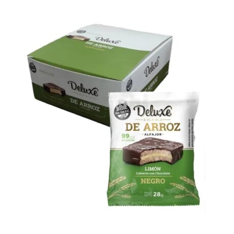 Alfajor Arroz Deluxe DEL010 28GR sin Gluten CHOCOLATE-LIMON