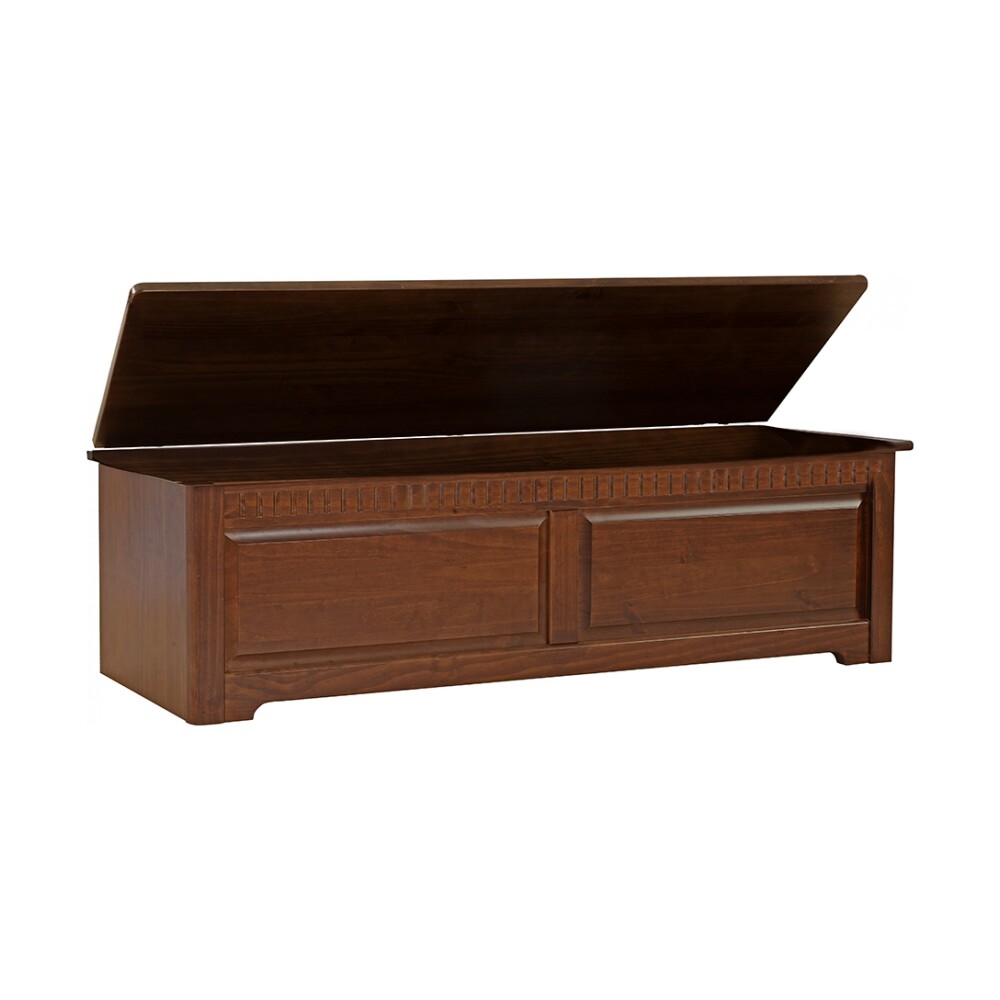 PIE DE CAMA MADERA MARRON BAUL AMBAR