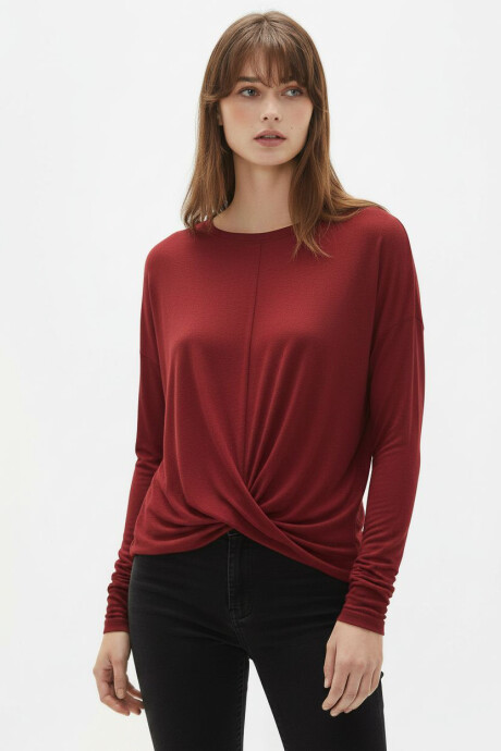 Remera Flea Bordeaux Oscuro