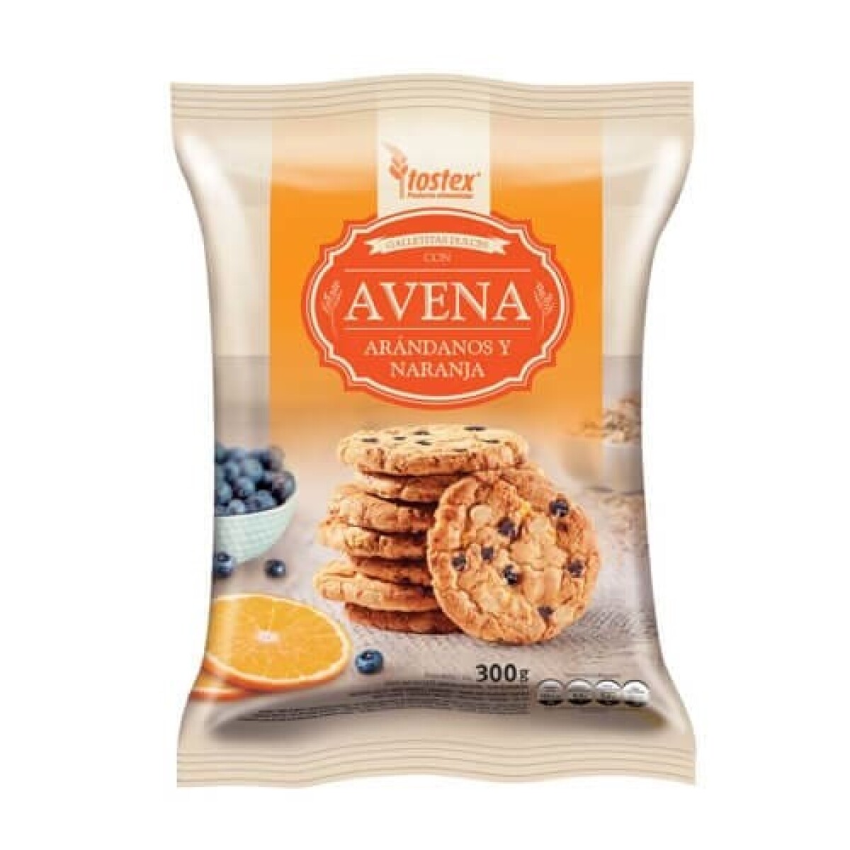 GALLETA TOSTEX 270G AVENA/ARANDANO/NARANJA 
