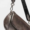 Bandolera Soft en Cuero Graneado Metalizado Metalizado