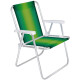 Silla Alta Aluminio Clásica A Rayas VERDE