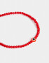 Pulseras Elásticas Pulsera Con Mostacillas - Rojo Medio