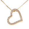Colgante con cadena Heart en oro amarillo 18k y brillantes Colgante con cadena Heart en oro amarillo 18k y brillantes