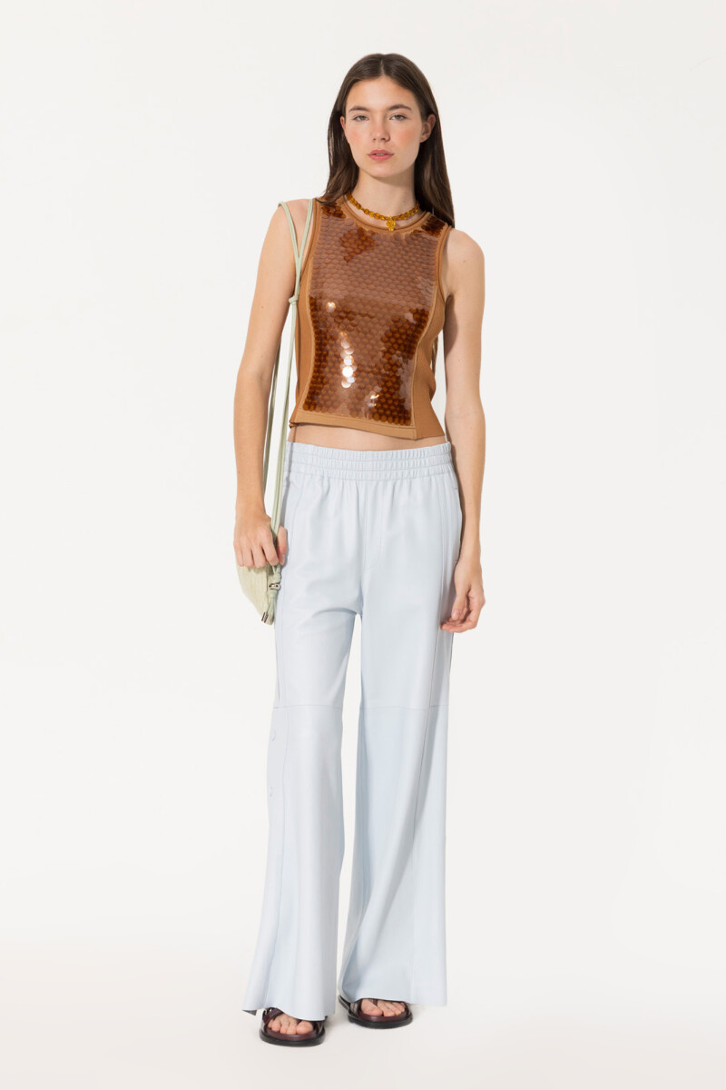 TOP SEQUINS Caramelo