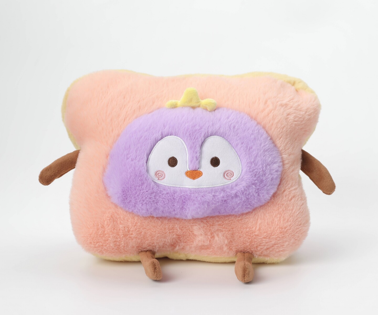 ALMOHADA CALIENTAMANOS COLOR SALMON (TOSTADO/MORADO) 