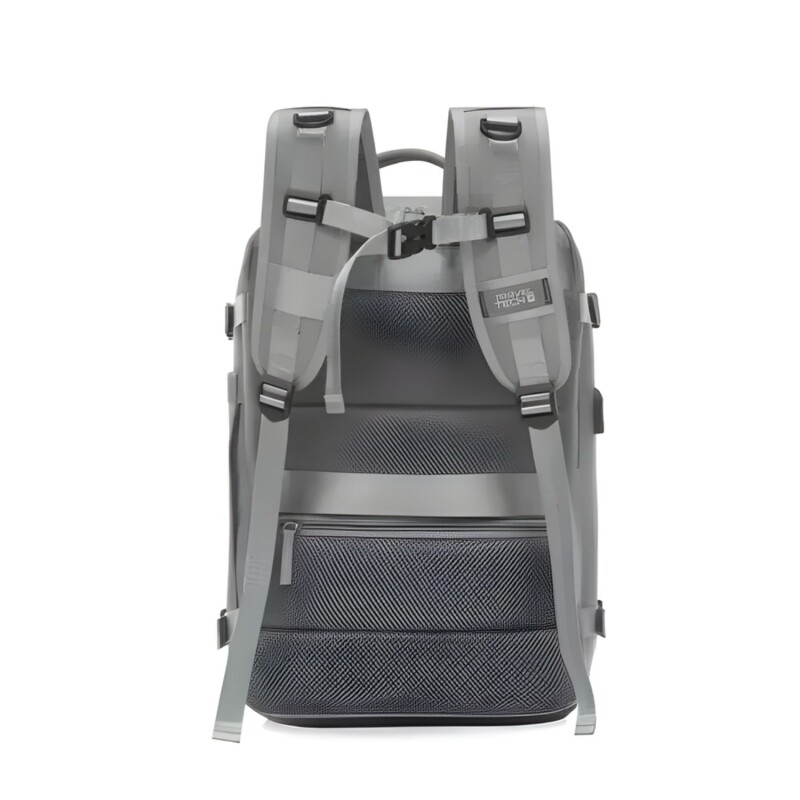 Mochila Trendy Travel Tech Para Viaje Trabajo O Estudio Seguridad Y Comodidad Gris