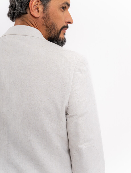 Saco lino liso beige