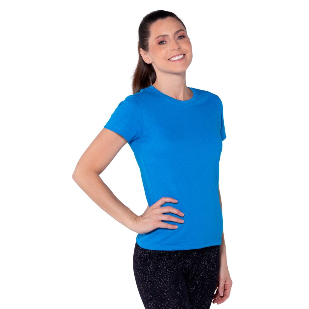 Camiseta a la base dama - Turquesa 