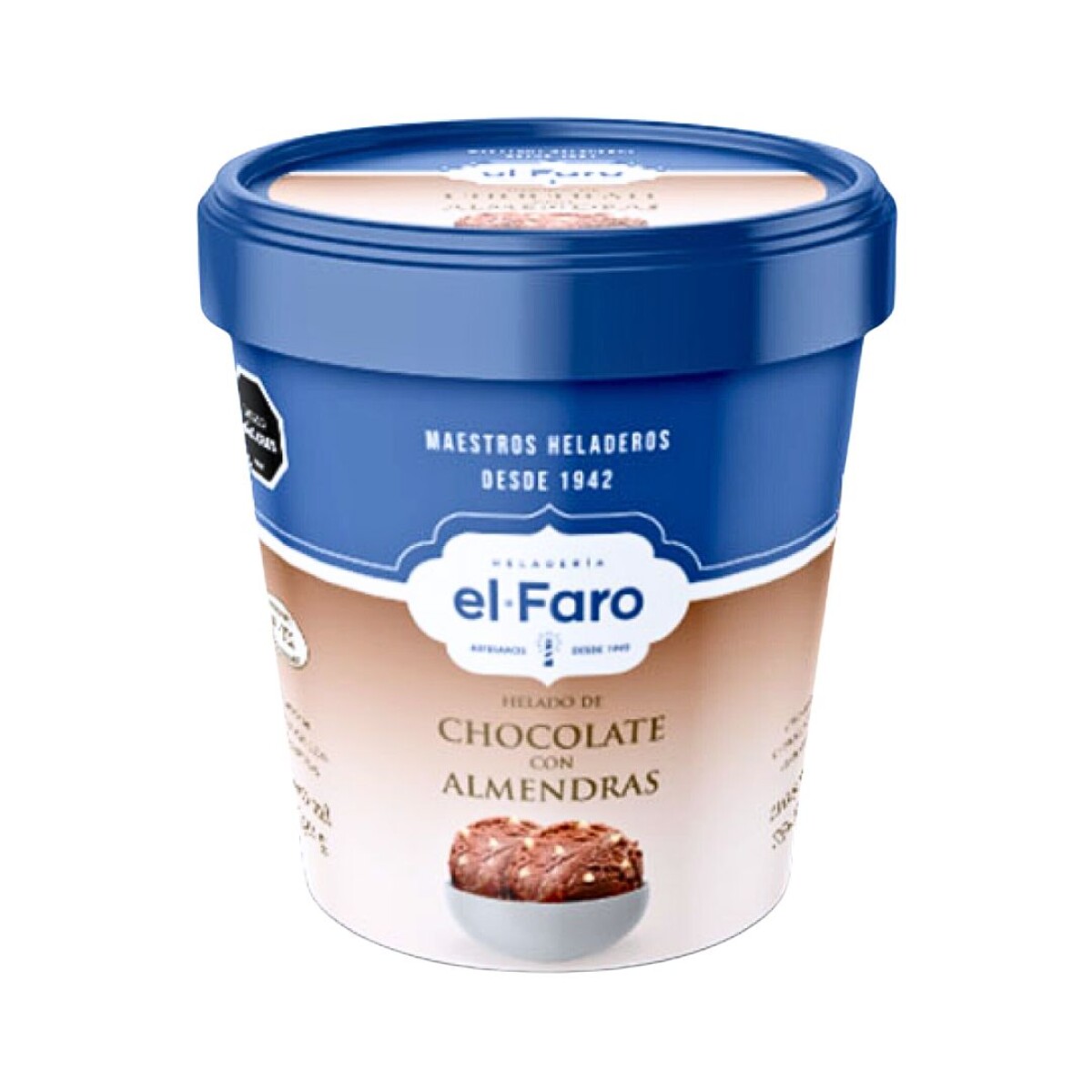 Helado El Faro Chocolate con Almendras - 1,1 lt 