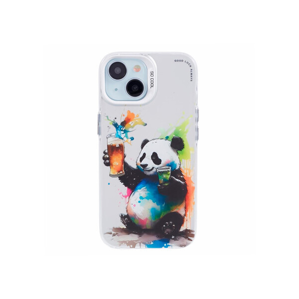 Protector iPhone 15 Plus diseño graffiti panda Protector Iphone 15 Plus Diseño Graffiti Panda