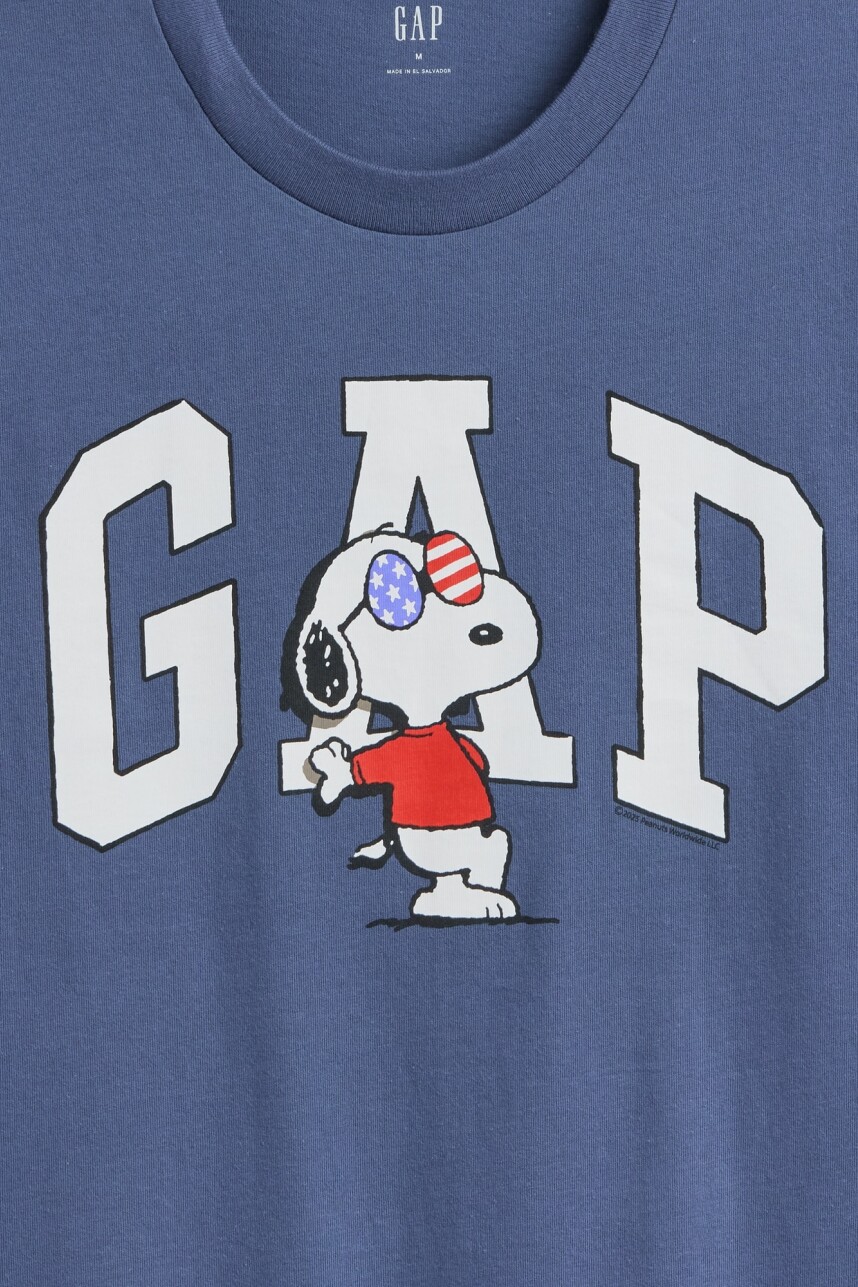Remera Logo Gap Snoopy Hombre Quiet Blue