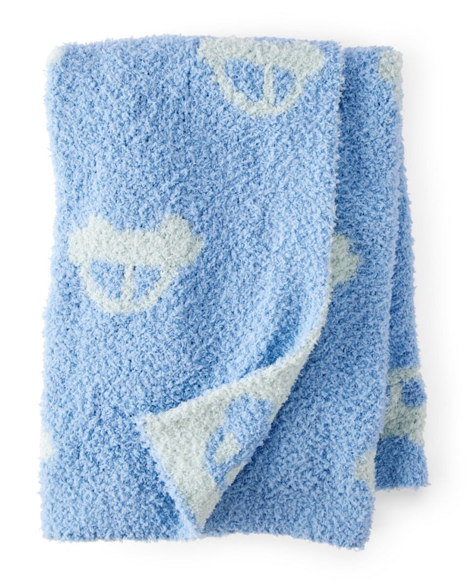 Manta de peluche, azul, diseño autos 