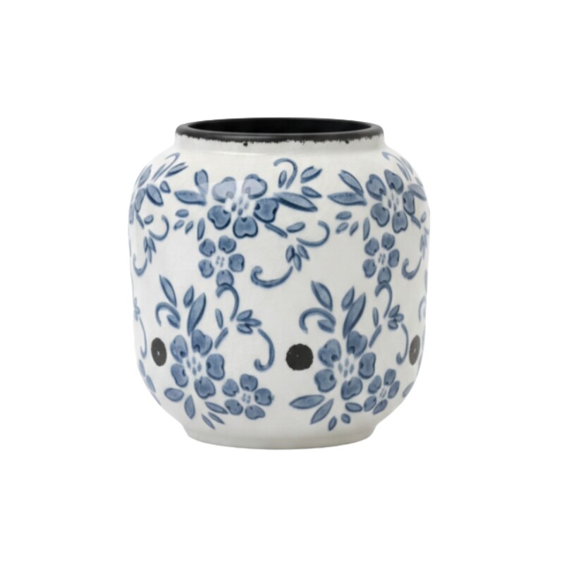 BASE RED CERAMICA FLOREADO AZUL 13X14CM Unica