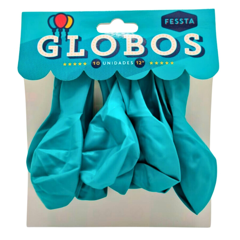 Globos X10 Tamaño R12 Verde Agua