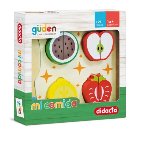 Juego de mesa Mi comida Encastres Didacta en madera 001