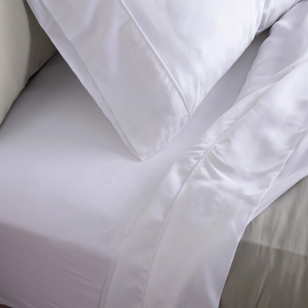 JUEGO DE SABANAS 1 PLAZA BAMBU BLANCO BAMBÚ