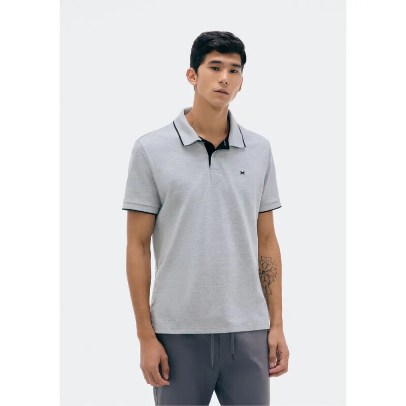 CAMISA POLO MM MASC CINZA CLARO