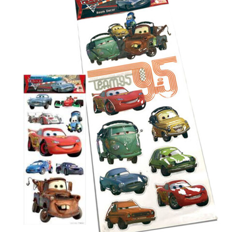 Plancha Stickers para Pared 3D Disney Cars Oficial U