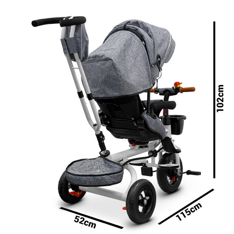 Coche Triciclo Bebé Con Capota Anti UV Giratoria 360 Rod006004