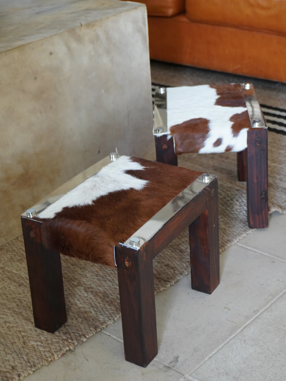 Petit Stool Cowhide