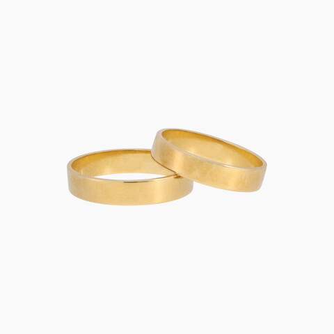 Par de alianzas en oro 18K modelo cinta Par De Alianzas En Oro 18k Modelo Cinta