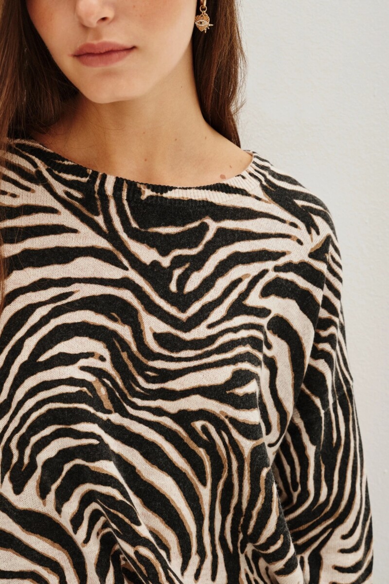 Sweater Cymade Cebra Beige Melange