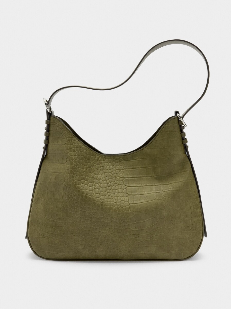 Bolso De Hombro Con Grabado Animal - verde 