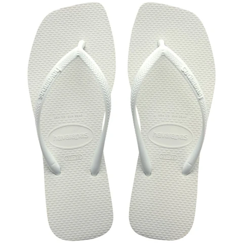 Ojotas Havaianas Slim Square Blanco