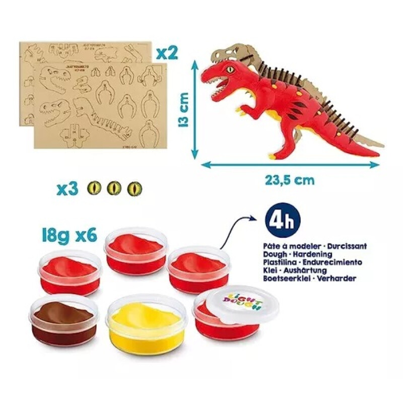 Masa y plastilina Maped Dinos Factory en forma de dinosaurio color multicolor Masa y plastilina Maped Dinos Factory en forma de dinosaurio color multicolor