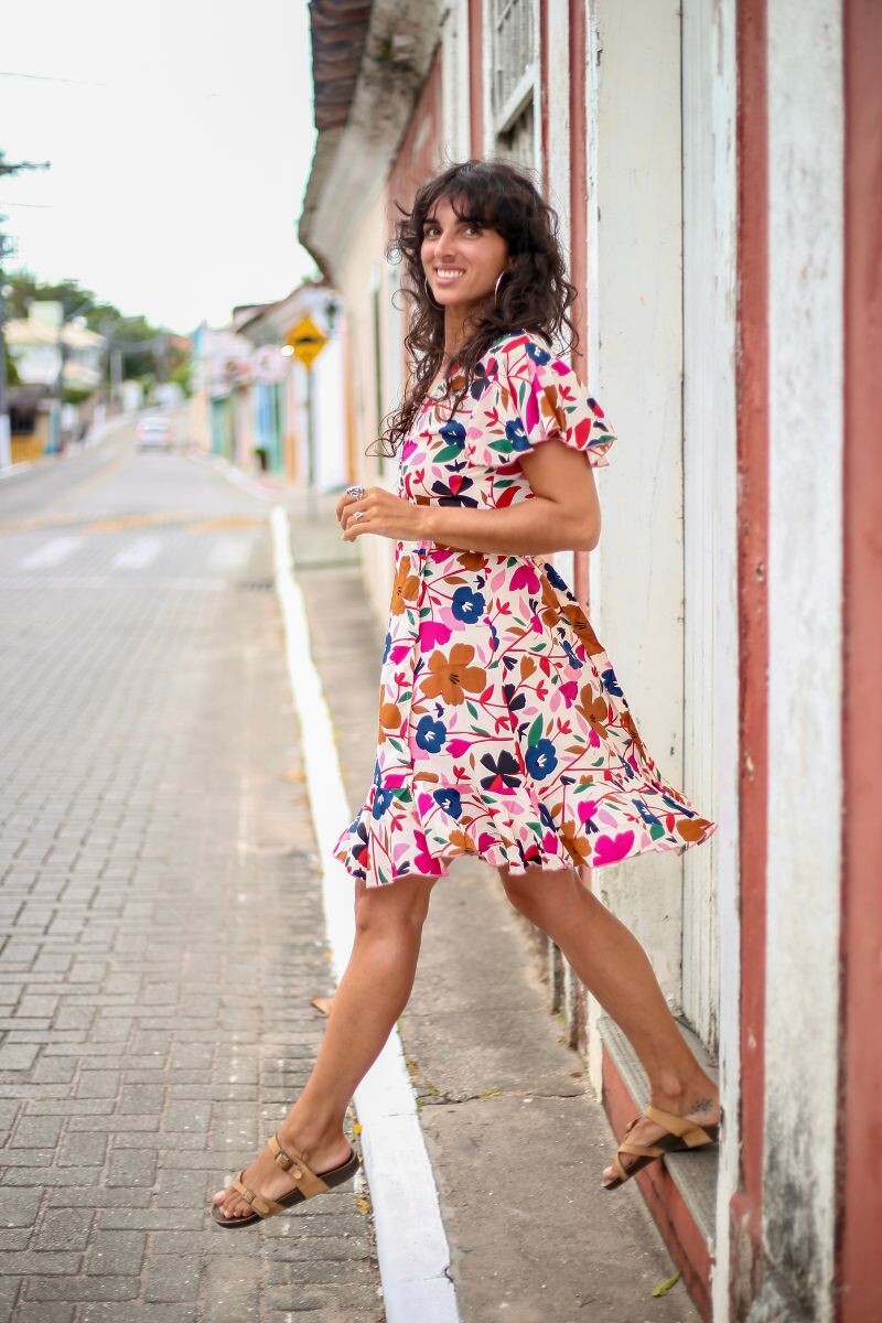 Vestido Lola - Rosas 