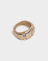 Anillos Medianos y Grandes Con strass multicolor Anillo Con Strass Multicolor - Dorado