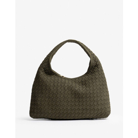 Cartera City Trenzada Verde Kaki