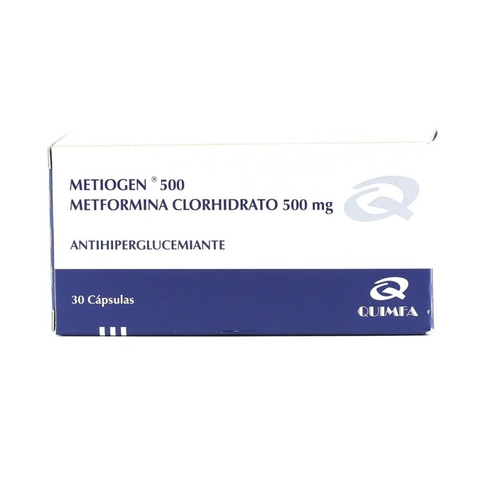 METIOGEN 500 MG. CJ X 30 CAPSULAS única