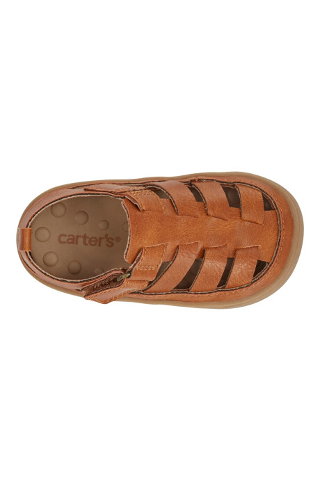 Sandalias con velcro, marrón Sin color