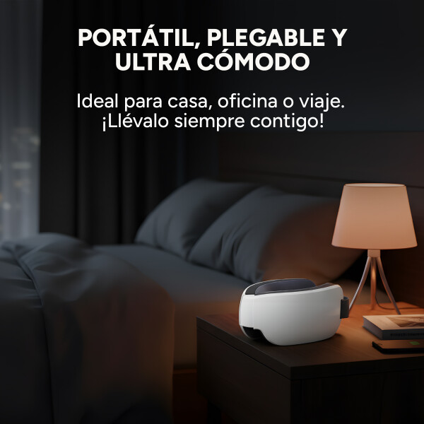 Masajeador Corporal Ojos Dolor Cabeza 3 Modos Uso Recargable Color Blanco