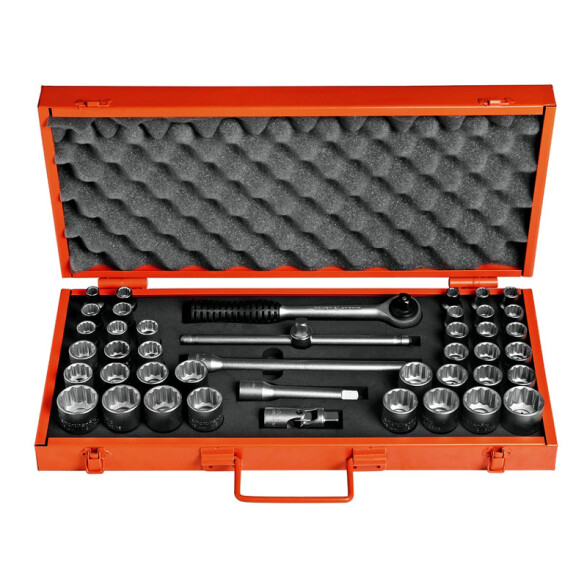 Juego dados 1/2" x 43 piezas (pulgadas y mm) -TRAMONTINA TN2590