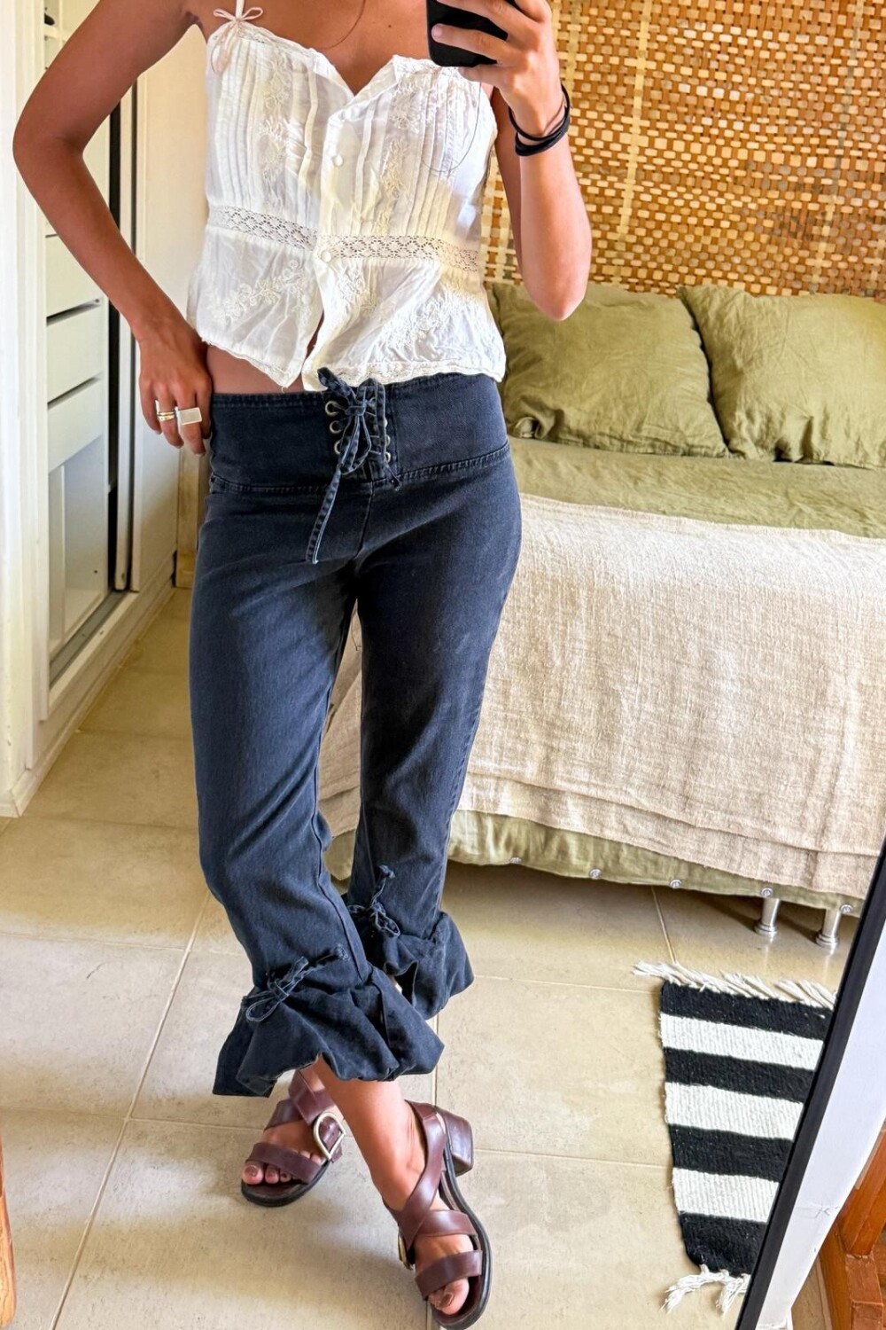 Rosette Fisher Pants Negro